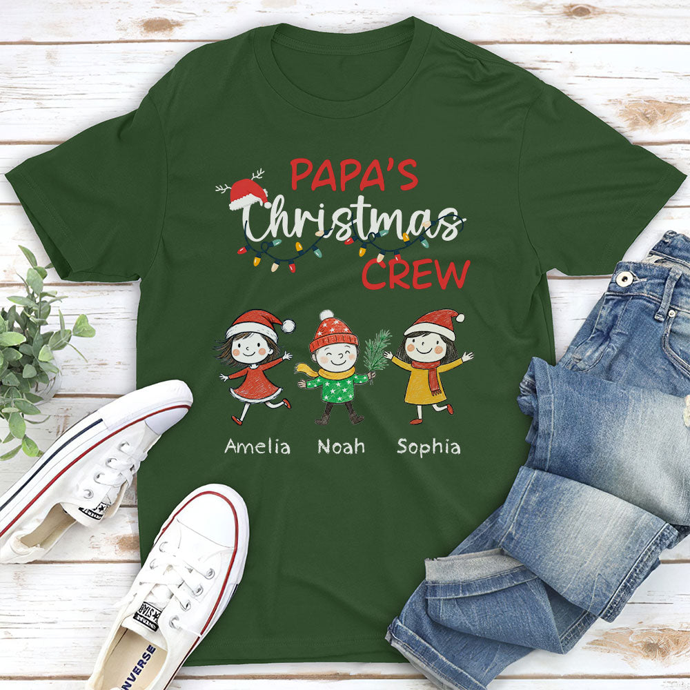 Custom Christmas & Birthday Gift for Grandpa • Grandpa Christmas Crew Always Ready - Personalized Shirt