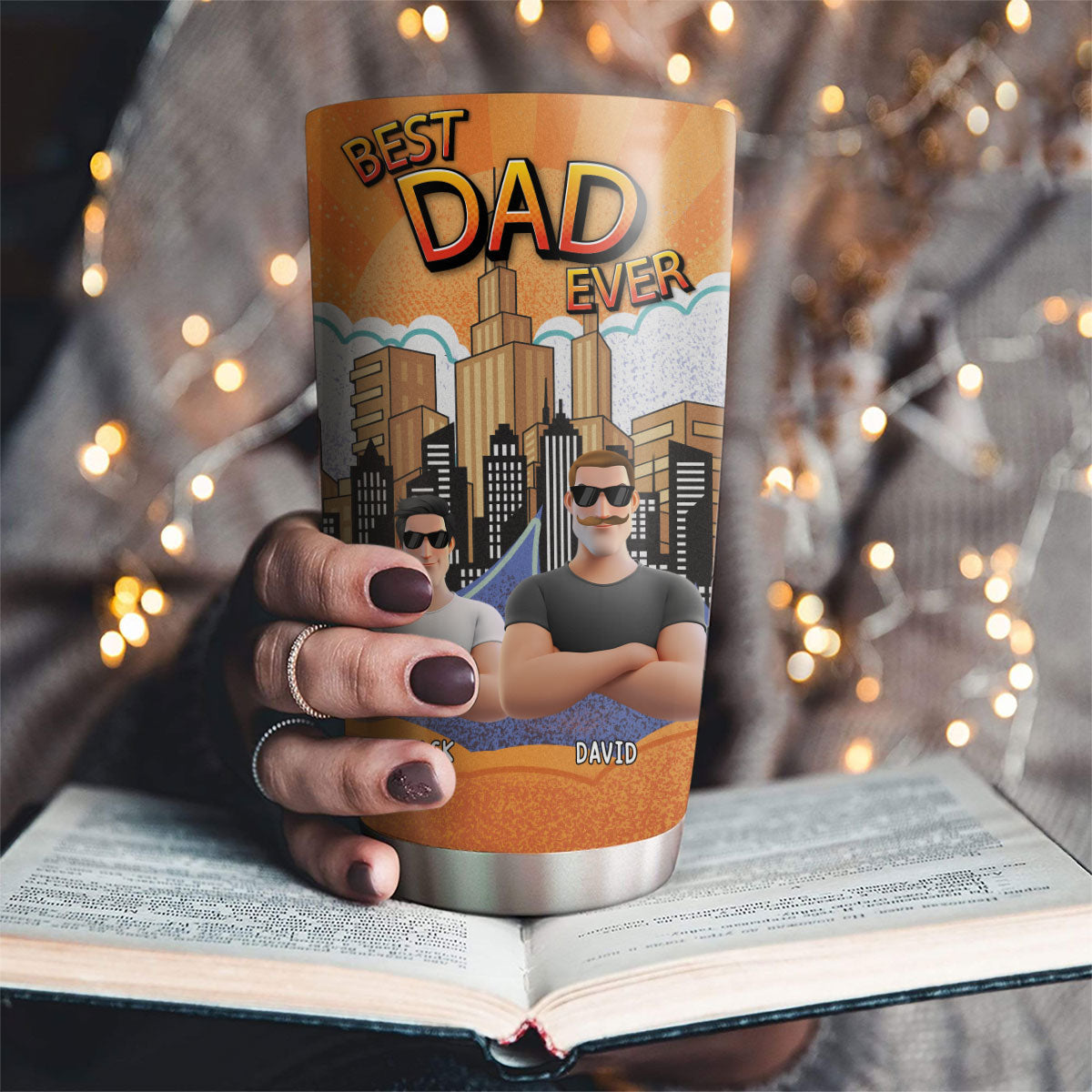 Custom Father's Day Birthday Gifts For Dad • Super Daddy - Personalized Tumbler