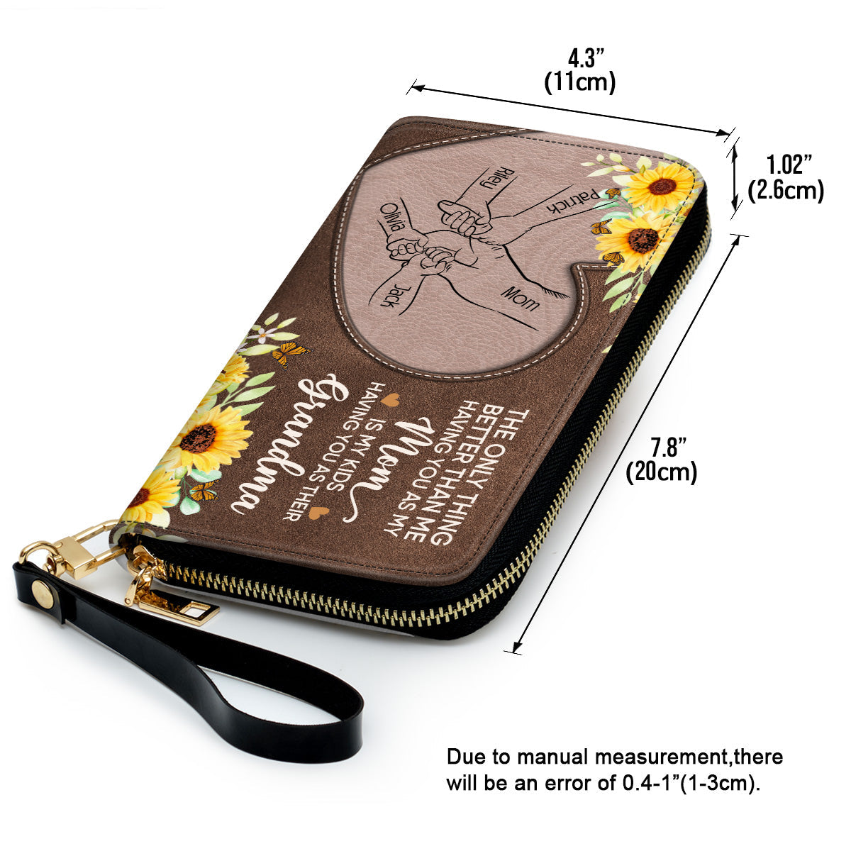 Having You As A Mom - Personalized Leather Wallet