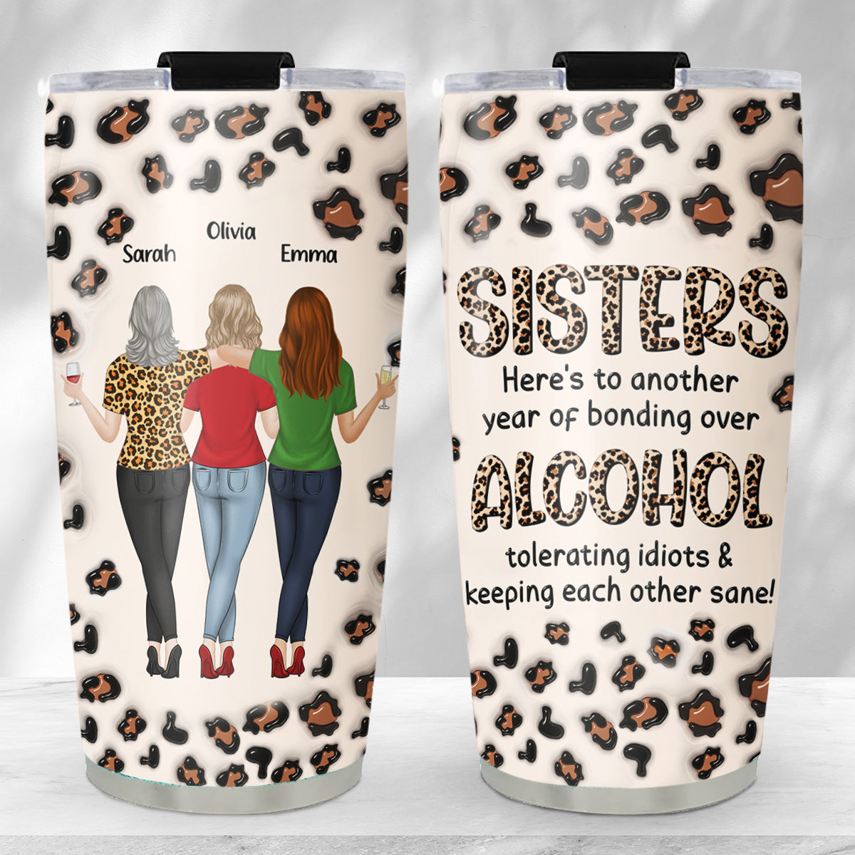 Custom Christmas Birthday Gifts For Best Friend • Alcohol Tolerating - Personalized 3D Inflated Effect Tumbler