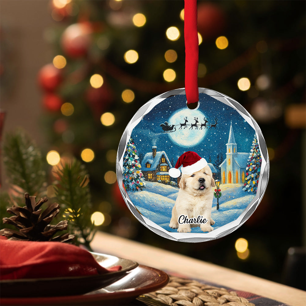 Custom Photo Keepsake Christmas Ornament • Falling In Me Photo - Personalized Glass Ornament