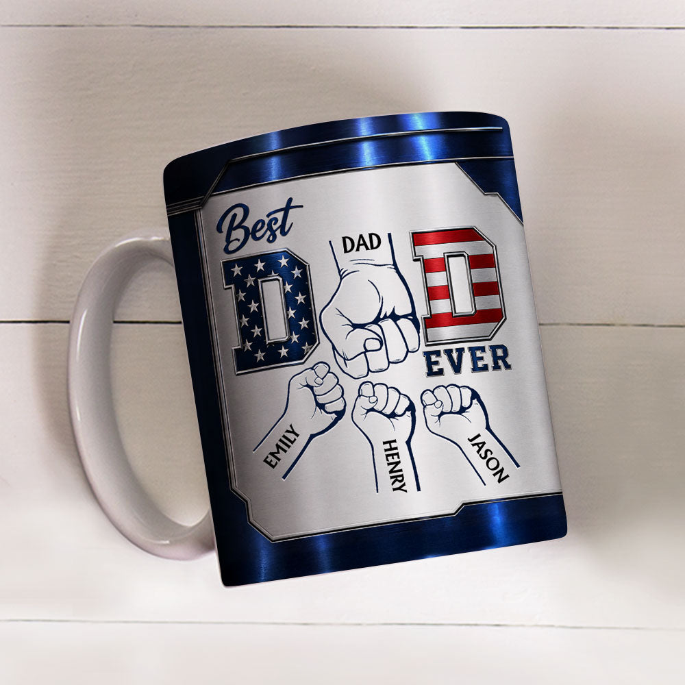 Custom Father's Day, Special Gift for Dad & Grandpa • The Best Daddy - Personalized 3D Inflated Effect Mug