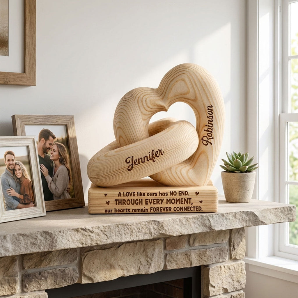 Every Moment - Personalized Heart Sculpture With Base