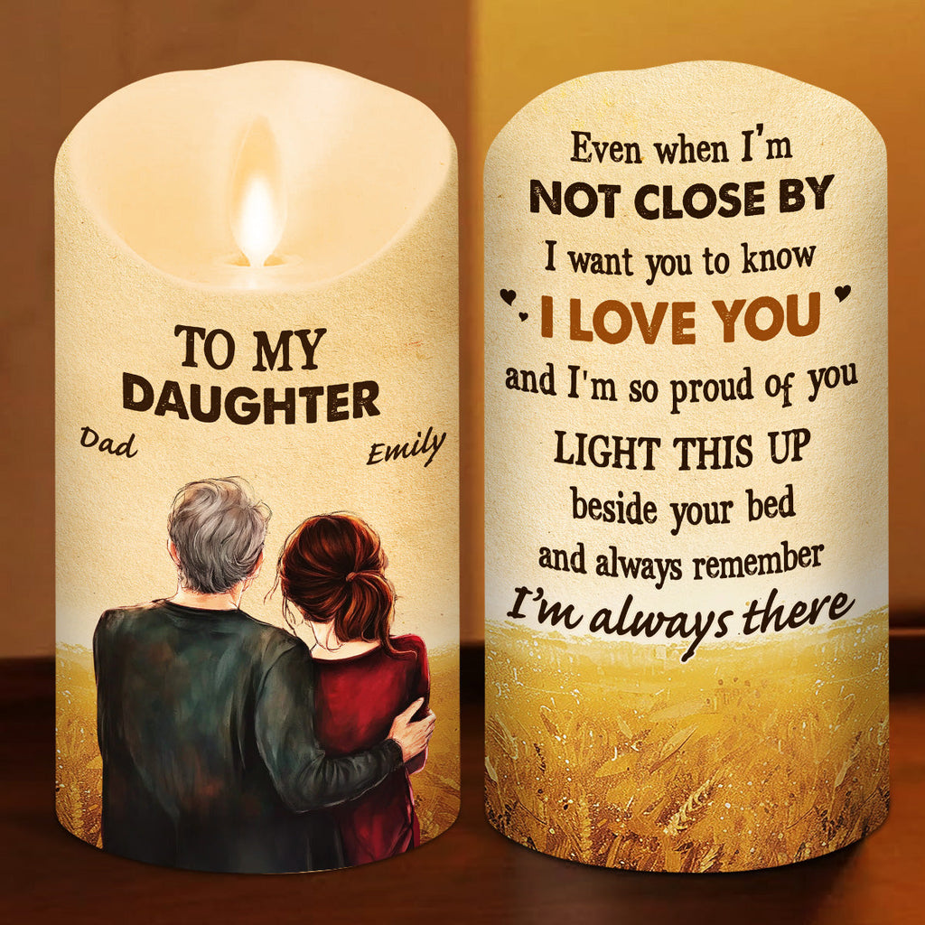 To My Daughter Love Dad - Personalized LED Candle