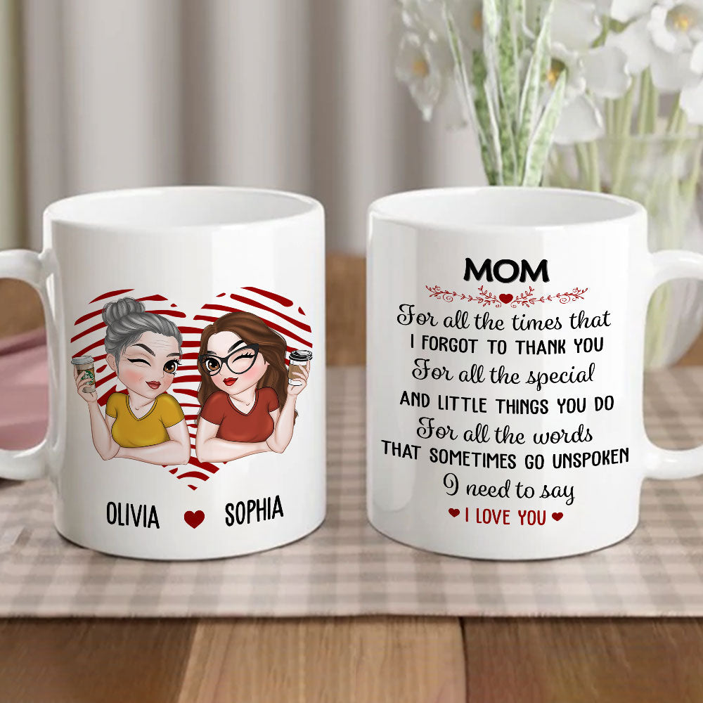 Custom Christmas & Birthday Gift for Mom • Your Love Means The World - Personalized Coffee Mug