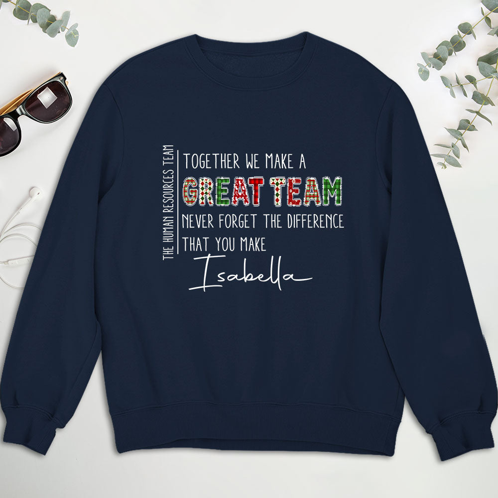 Custom Coworker, Christmas & Birthday Team Appreciation Gift • Teamwork Makes The Dream Work - Personalized Shirt
