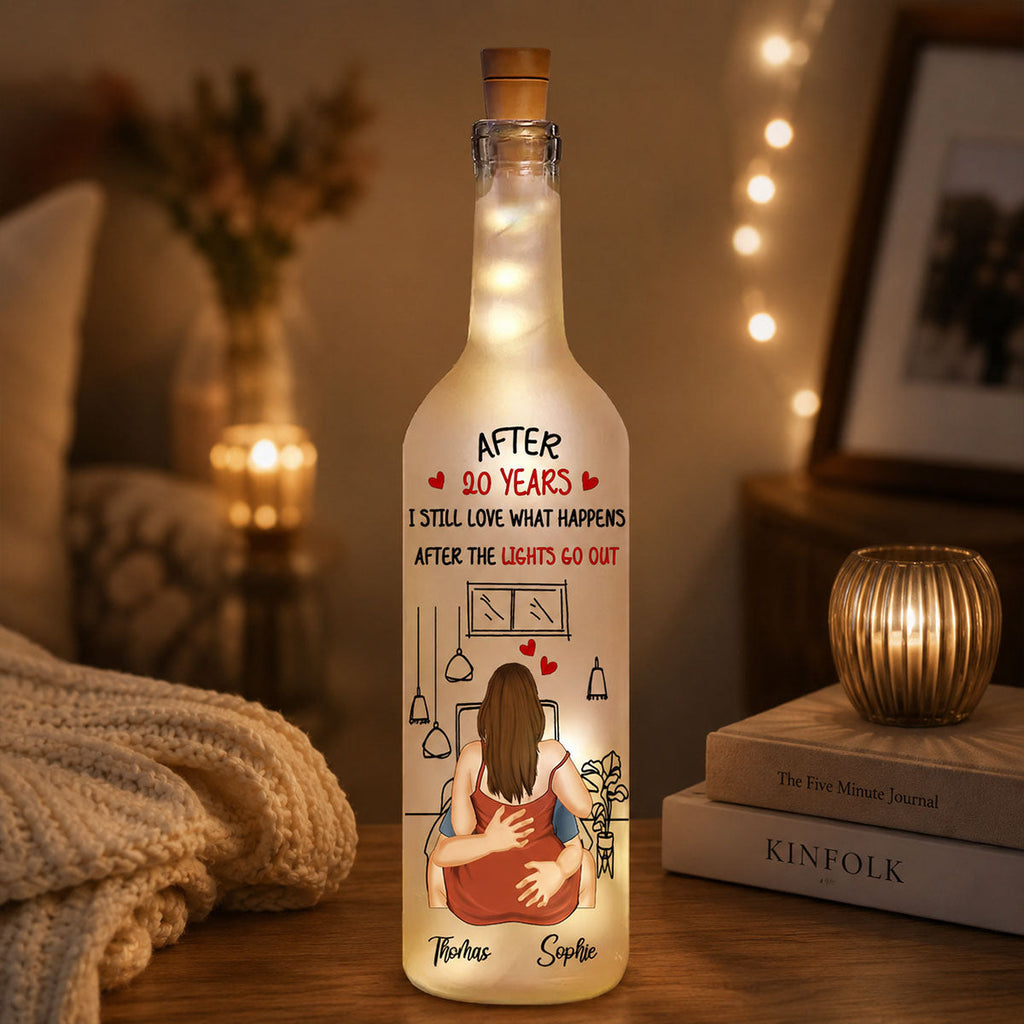 After The Lights Go Out – Personalized Bottle Lamp