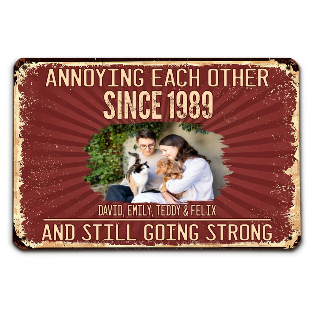 Custom Photo Home & Wall Decor, Birthday & Christmas Gift • Everlasting Love With Pet Photo - Personalized Metal Sign