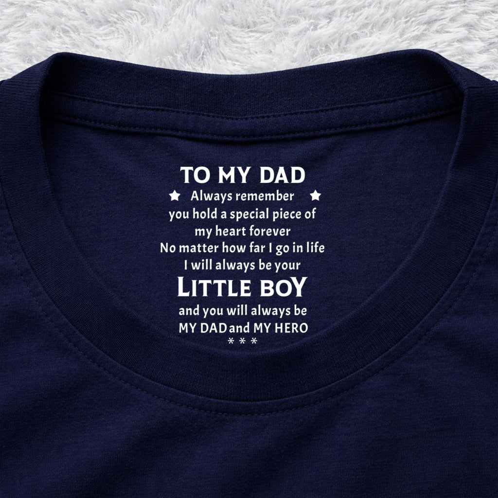 Custom Father's Day, Special Gift for Dad & Grandpa • You Are My Hero - Personalized Inside Neck Print T-shirt