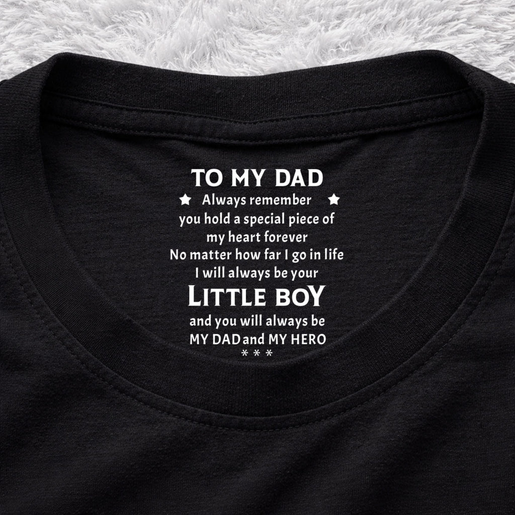 Custom Father's Day, Special Gift for Dad & Grandpa • You Are My Hero - Personalized Inside Neck Print T-shirt