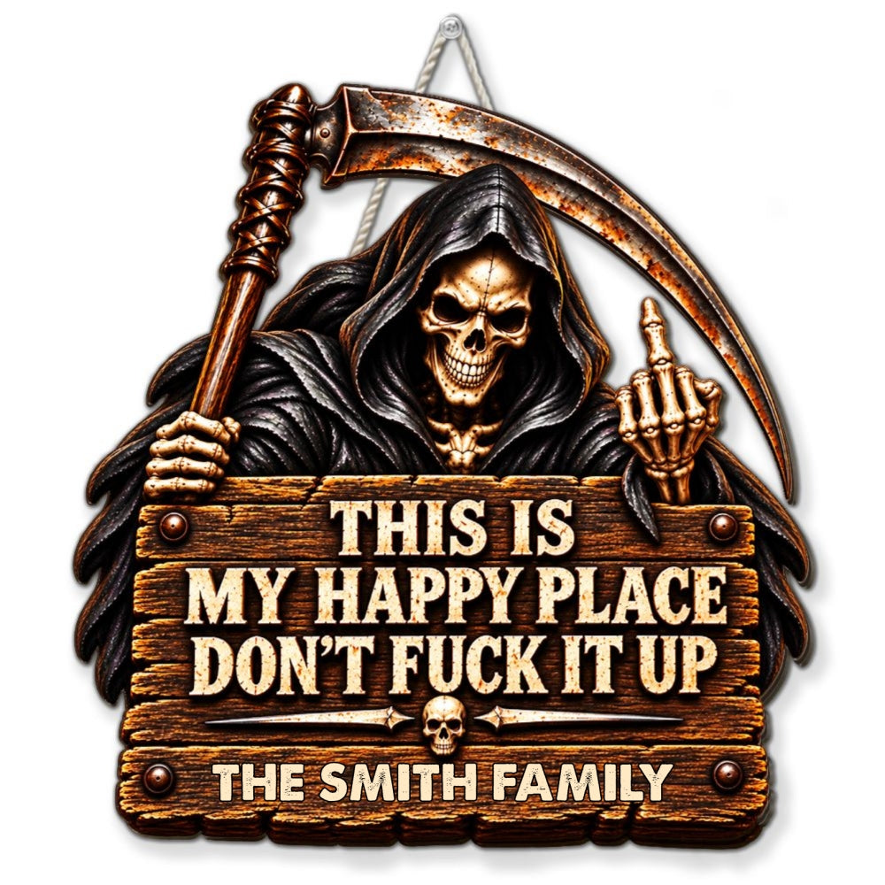 Respect The Vibe Or Leave - Personalized Wood Sign