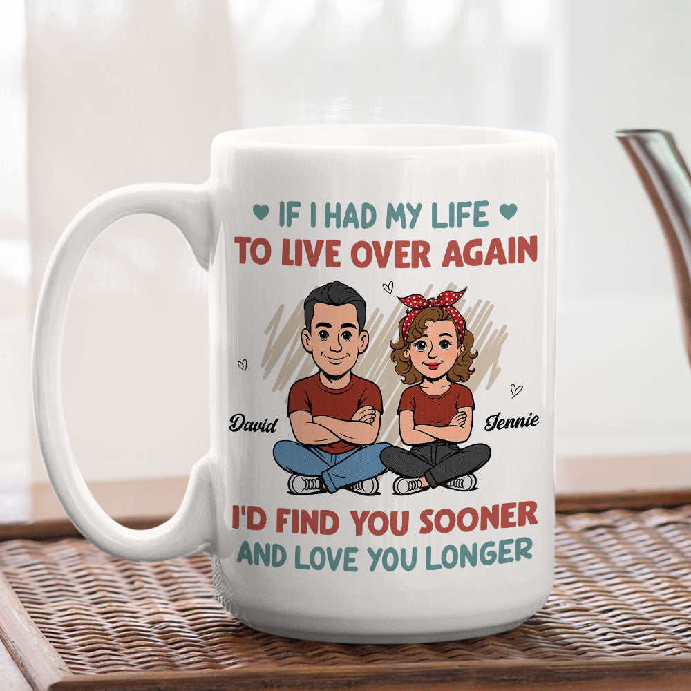 Custom Anniversary Keepsake Gifts For Couple • Love You For Life Retro - Personalized Coffee Mug