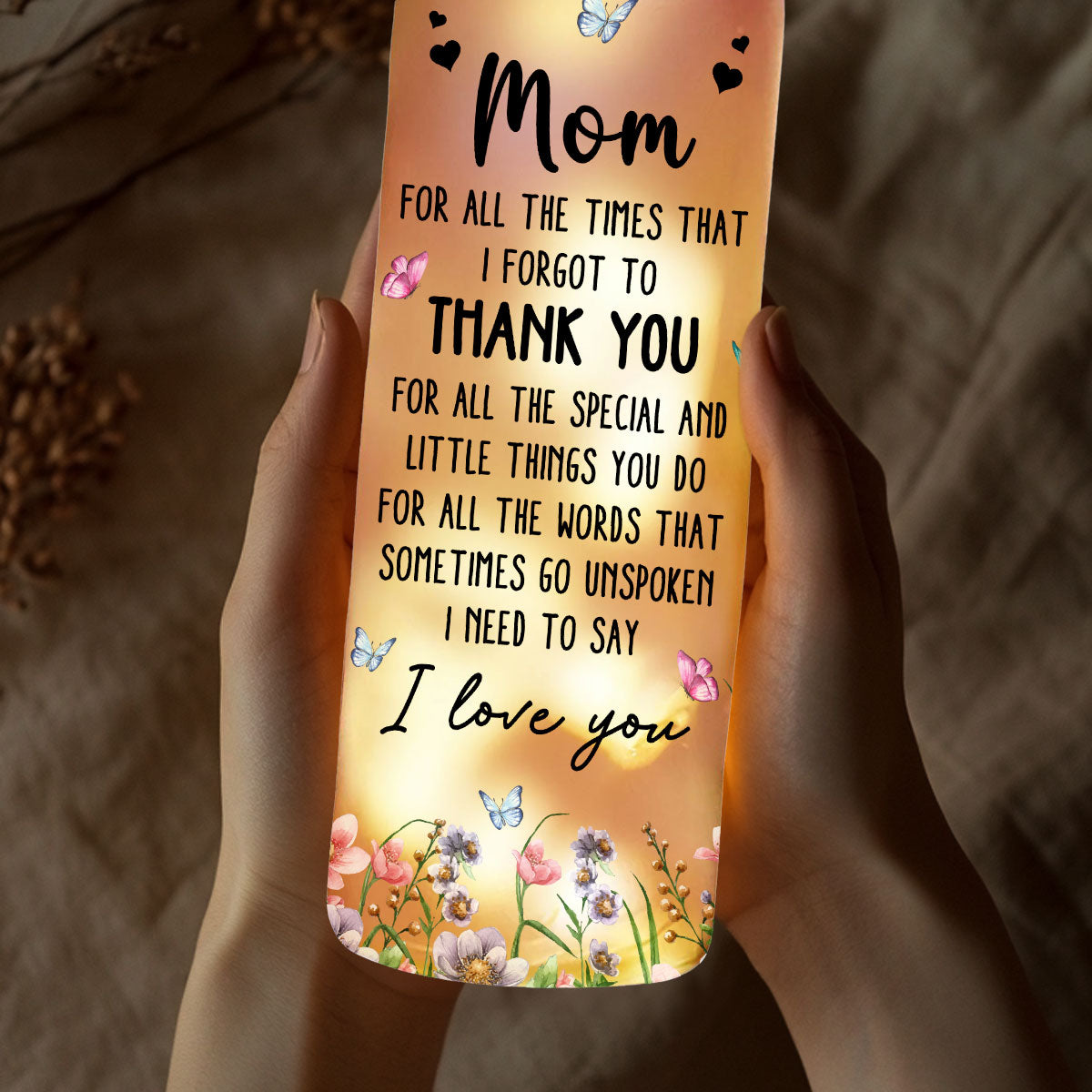 I Need To Say I Love You Mom - Personalized Bottle Lamp
