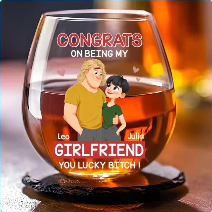 Love Is You - Personalized Wine Glass