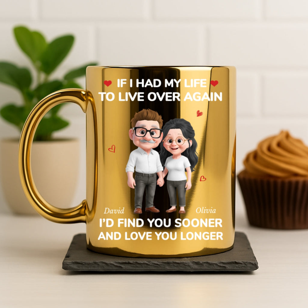 Custom Anniversary Keepsake Gifts For Couple • Love You For Life - Personalized Metallic Mug