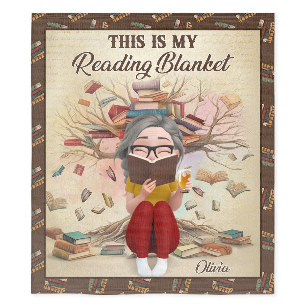 This is My Reading Blanket - Personalized Fleece Blanket