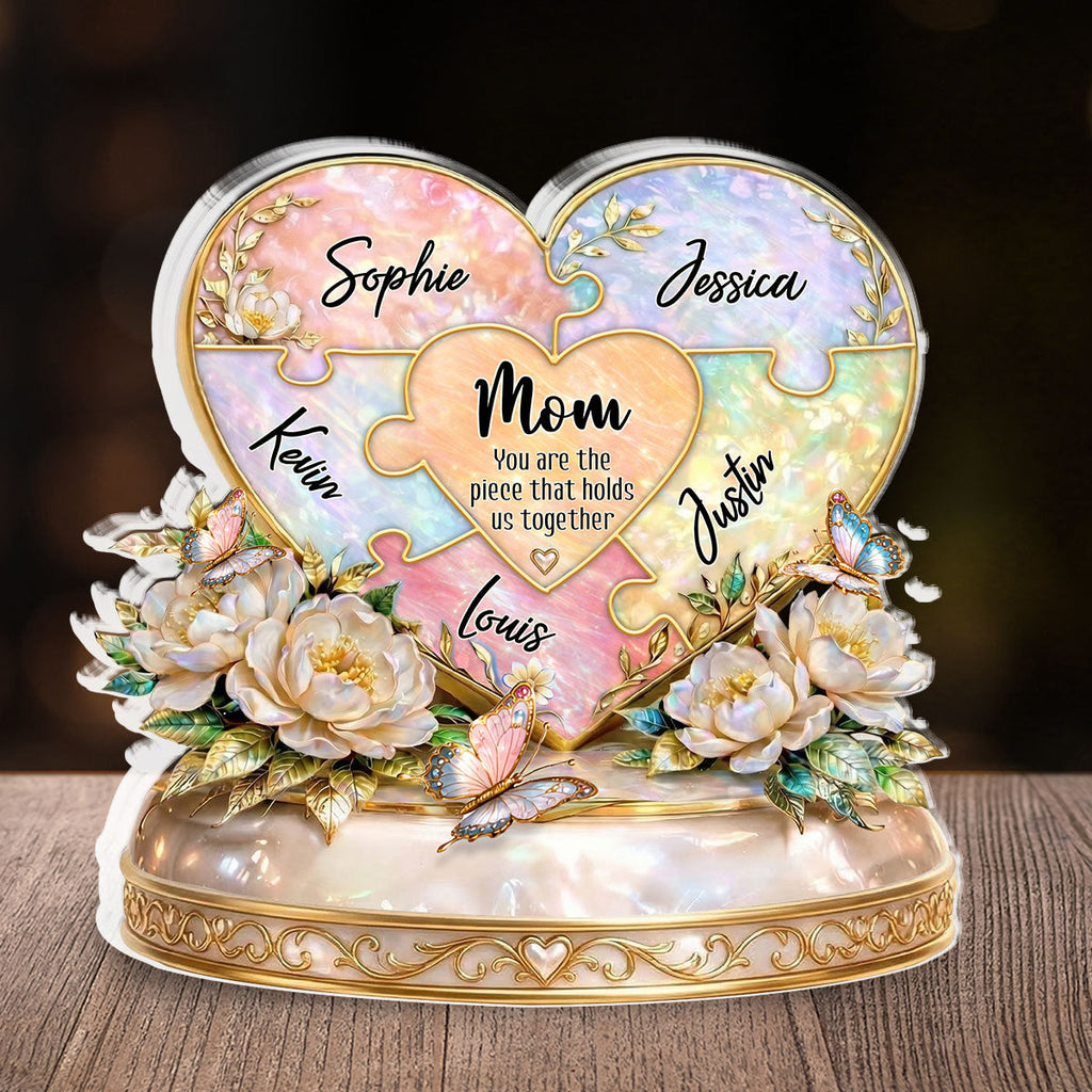 Custom Mother's Day Decor, Gift for Mom & Grandma • Mom And Her Kids - Personalized Acrylic Plaque
