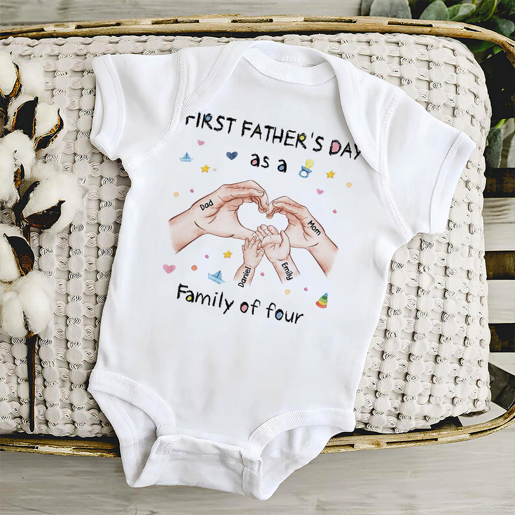 Family Of Three - Personalized Baby Onesie