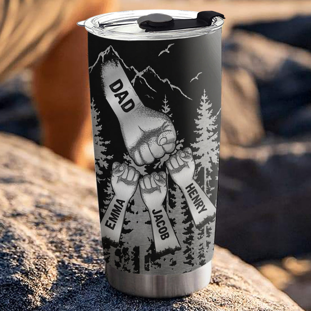 Custom Father's Day Birthday Gifts For Dad • Dad Is The Myth - Personalized 3D Effect Tumbler