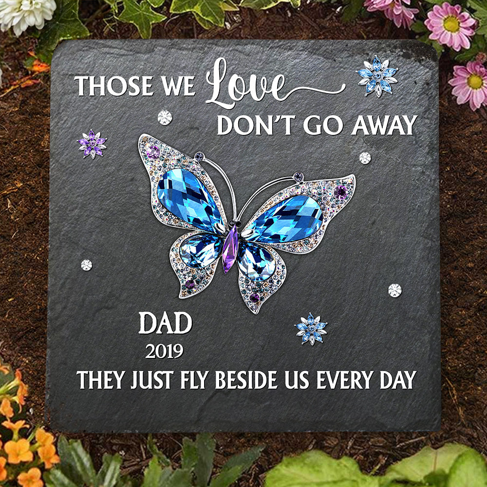 Those We Love Beside Us Every Day - Personalized Square Shaped Stone