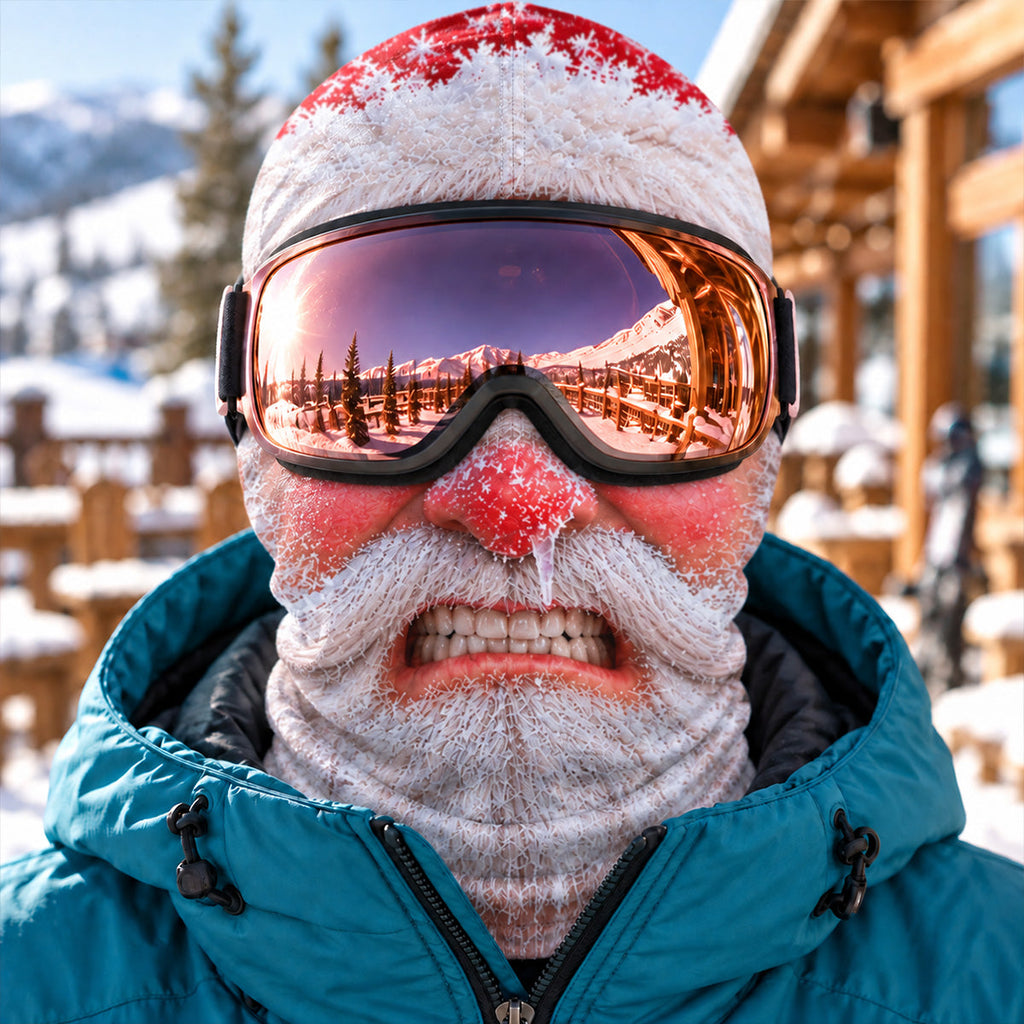 Custom Funny 3D Face Balaclava, Gag Gift For Ski Lovers & Friends • Sleigh All Day Après All Night - Personalized Ski Mask