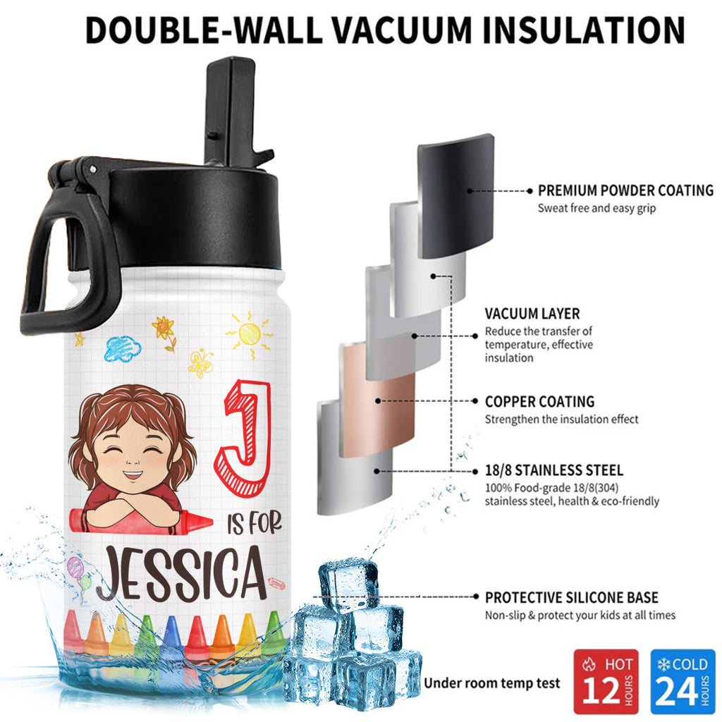 I Am Ready To Crush School - Personalized Kids Water Bottle