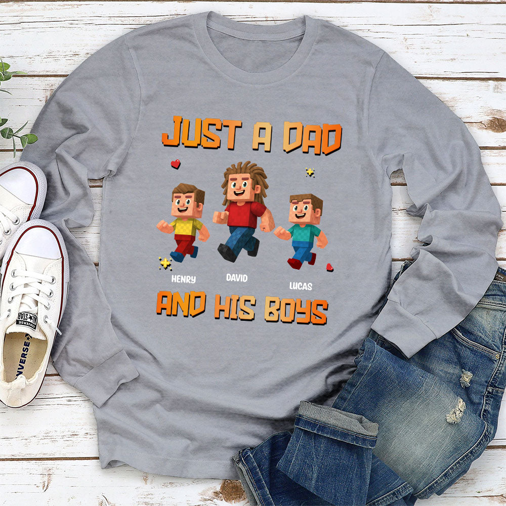 Custom Christmas Anniversary Keepsake Gifts For Husband • Just A Dad - Personalized Shirt
