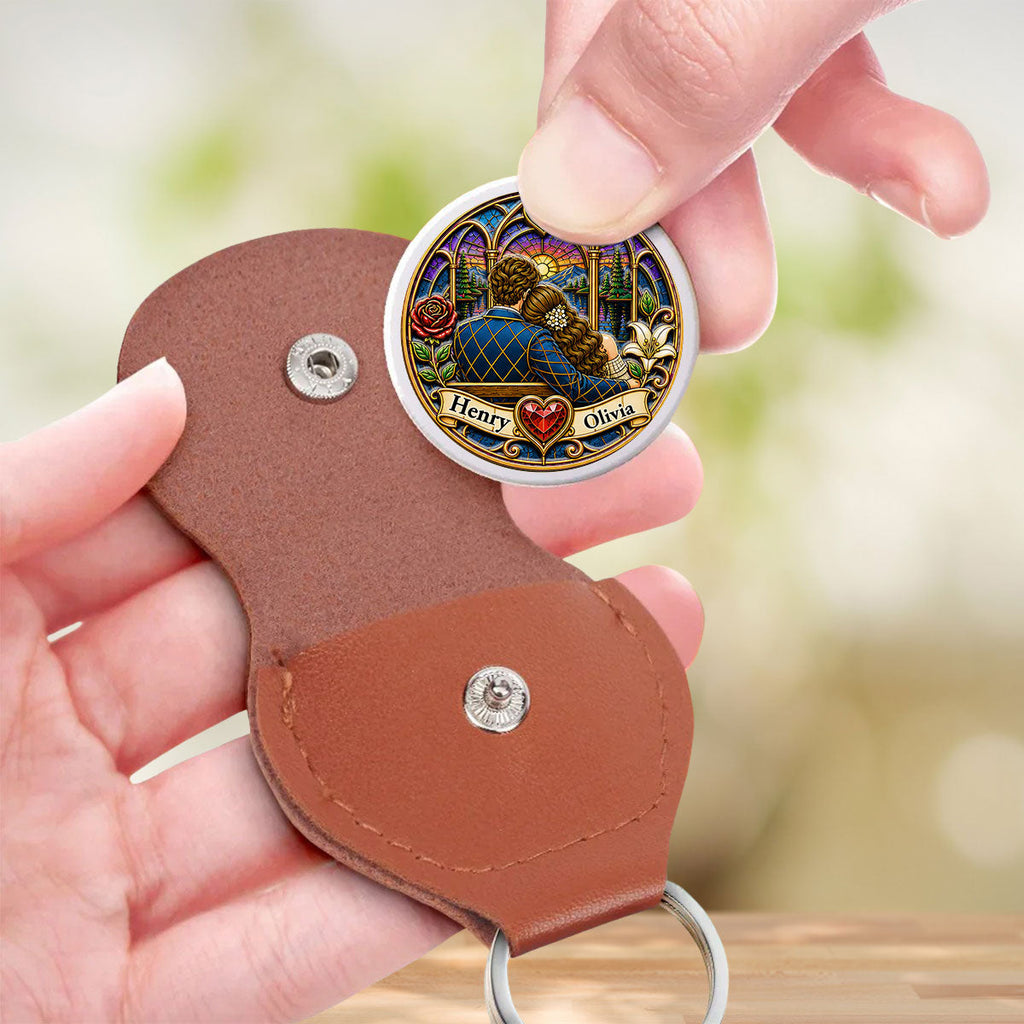 Custom Coin Keychain for Wife, Couple Anniversary Valentine's Day Gifts • My Forever Love - Personalized 3D Printing Pocket Hug