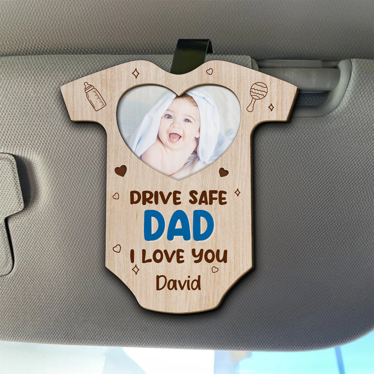 Drive Safe Love You - Personalized Car Visor Clip