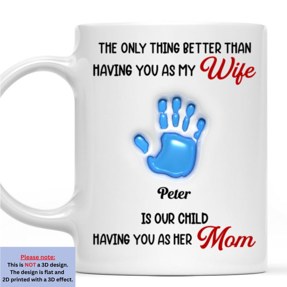 Custom Anniversary Keepsake Gifts For Couple • Having You As My Wife - Personalized Coffee Mug