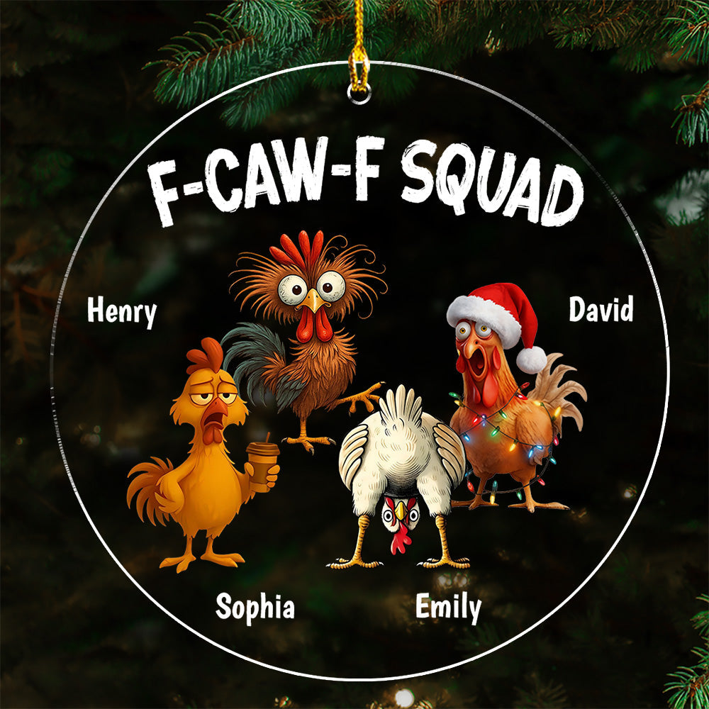 Custom Coworker Christmas Ornament, Team Appreciation Gift •  FCAWF Squad - Personalized Acrylic Ornament