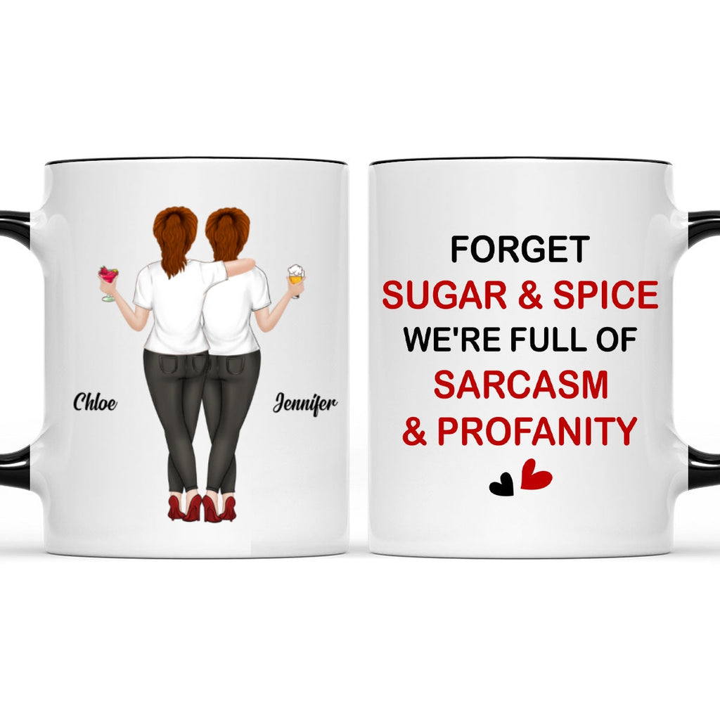 Custom Best Friend, Christmas & Birthday Friendship Keepsake Gift • Sugar And Spice - Personalized Accent Mug