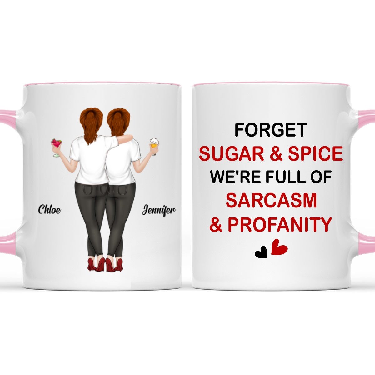 Custom Best Friend, Christmas & Birthday Friendship Keepsake Gift • Sugar And Spice - Personalized Accent Mug
