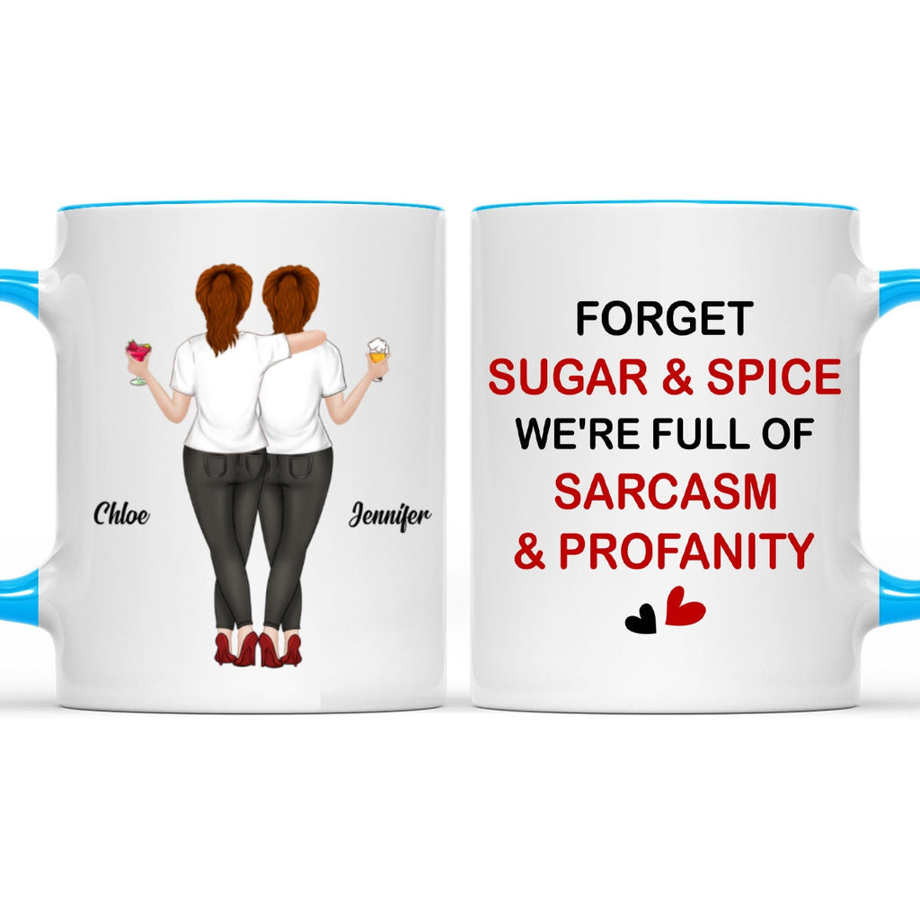 Custom Best Friend, Christmas & Birthday Friendship Keepsake Gift • Sugar And Spice - Personalized Accent Mug