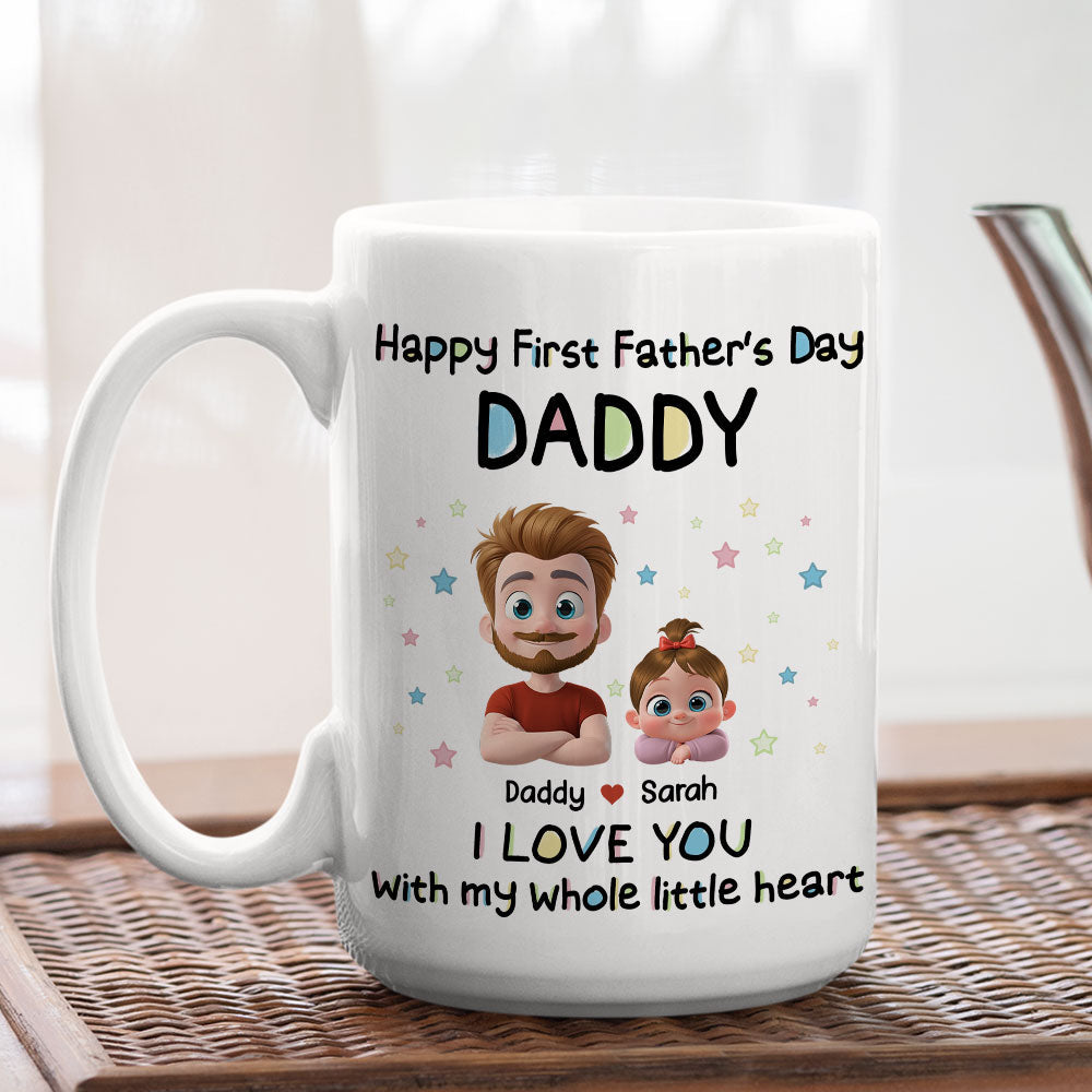 Custom First Father's Day, Christmas Gift for New Dad • Little Baby - Personalized Coffee Mug