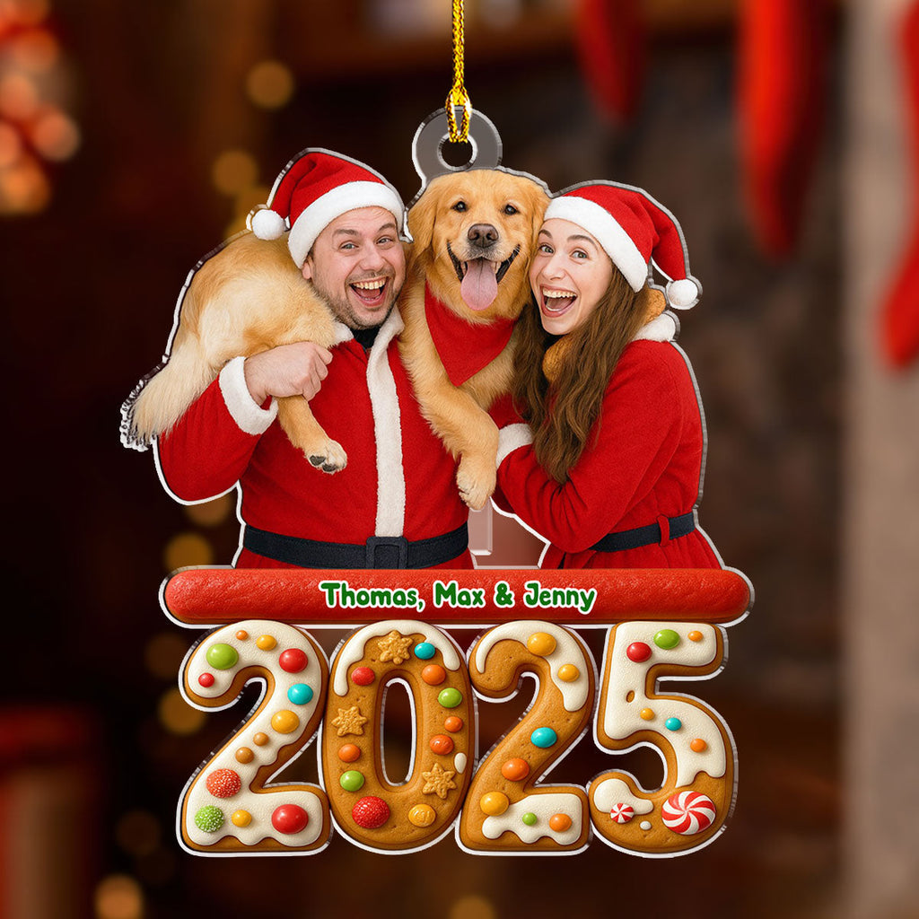 Custom Photo Keepsake Christmas Ornament • We And Our Dog Version 3 Photo - Personalized Acrylic Ornament