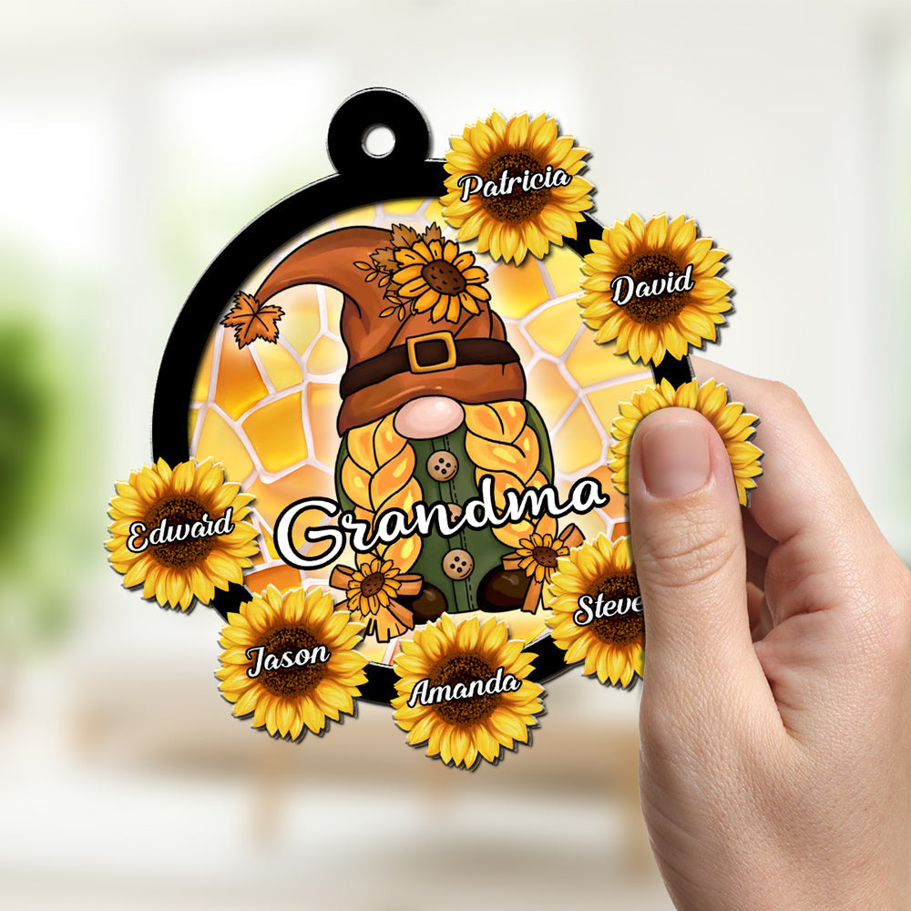 Custom Name Grandma Hanging Decor, Mother's Day Birthday Gifts • Love Being Called Grandma - Personalized Suncatcher