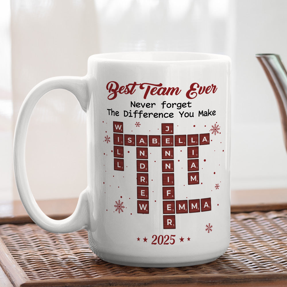 Custom Coworker, Christmas & Birthday Team Appreciation Gift • The Team That Shines Always - Personalized Coffee Mug
