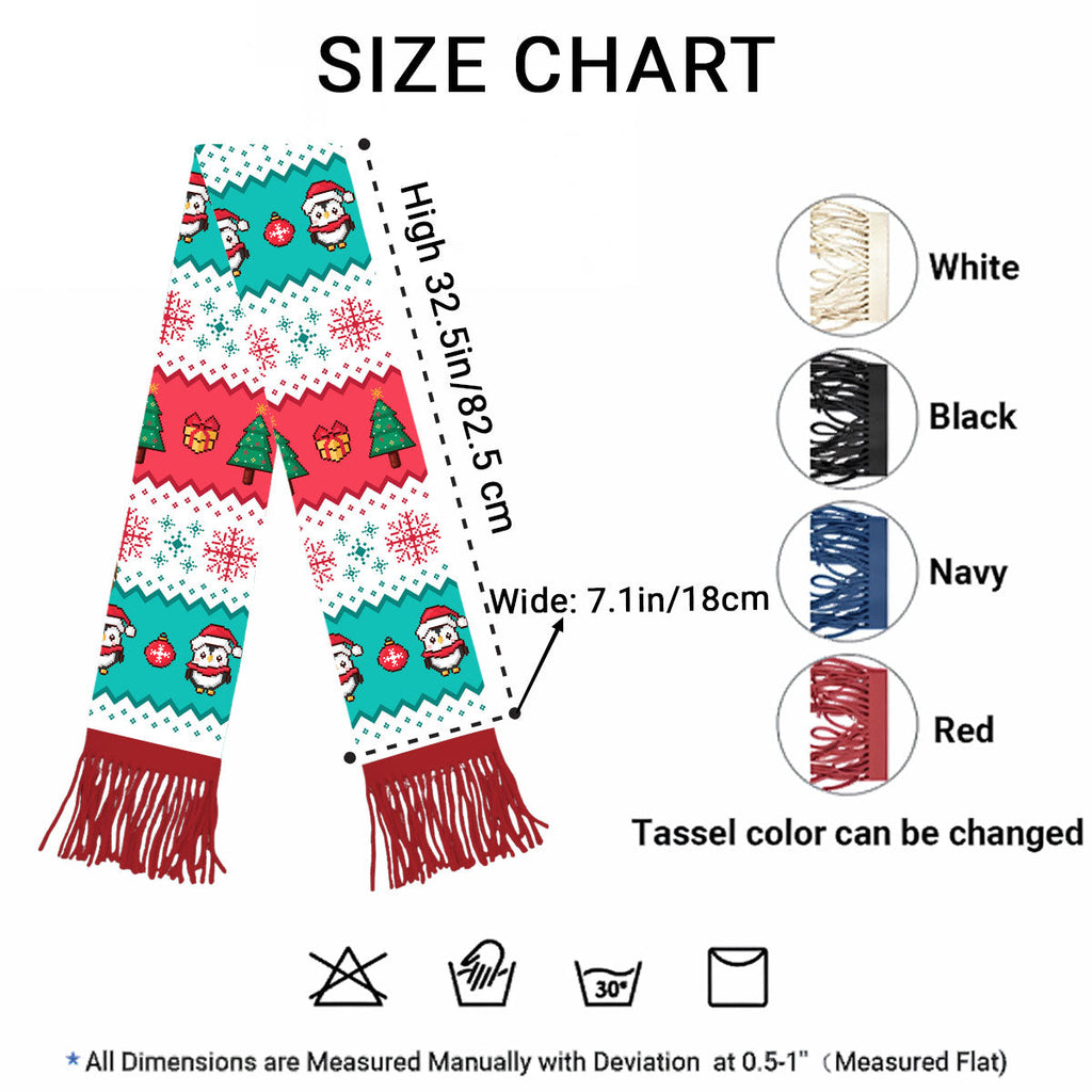 Cute Christmas Character - Personalized Scarf
