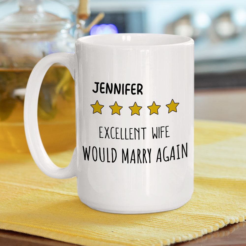 Custom Anniversary Keepsake Gifts For Couple • Excellent Wife - Personalized Coffee Mug
