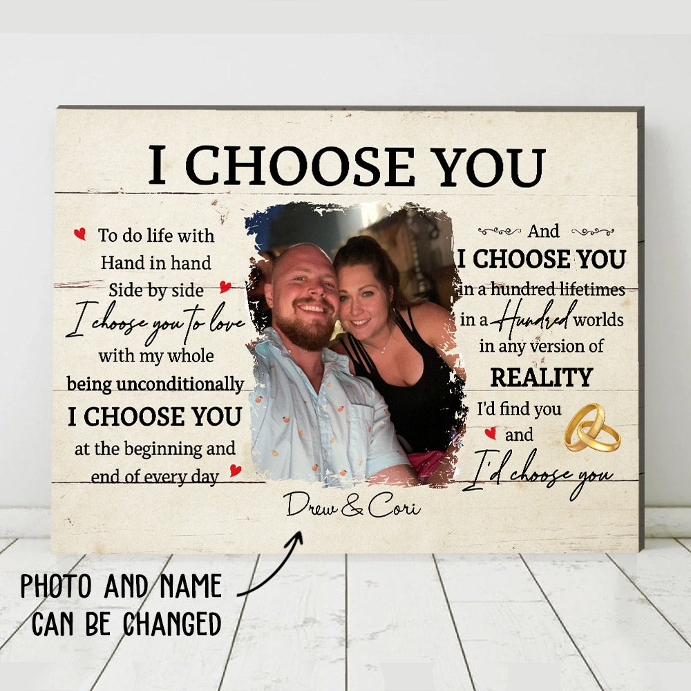 I Choose You 6 - Personalized Canvas Print