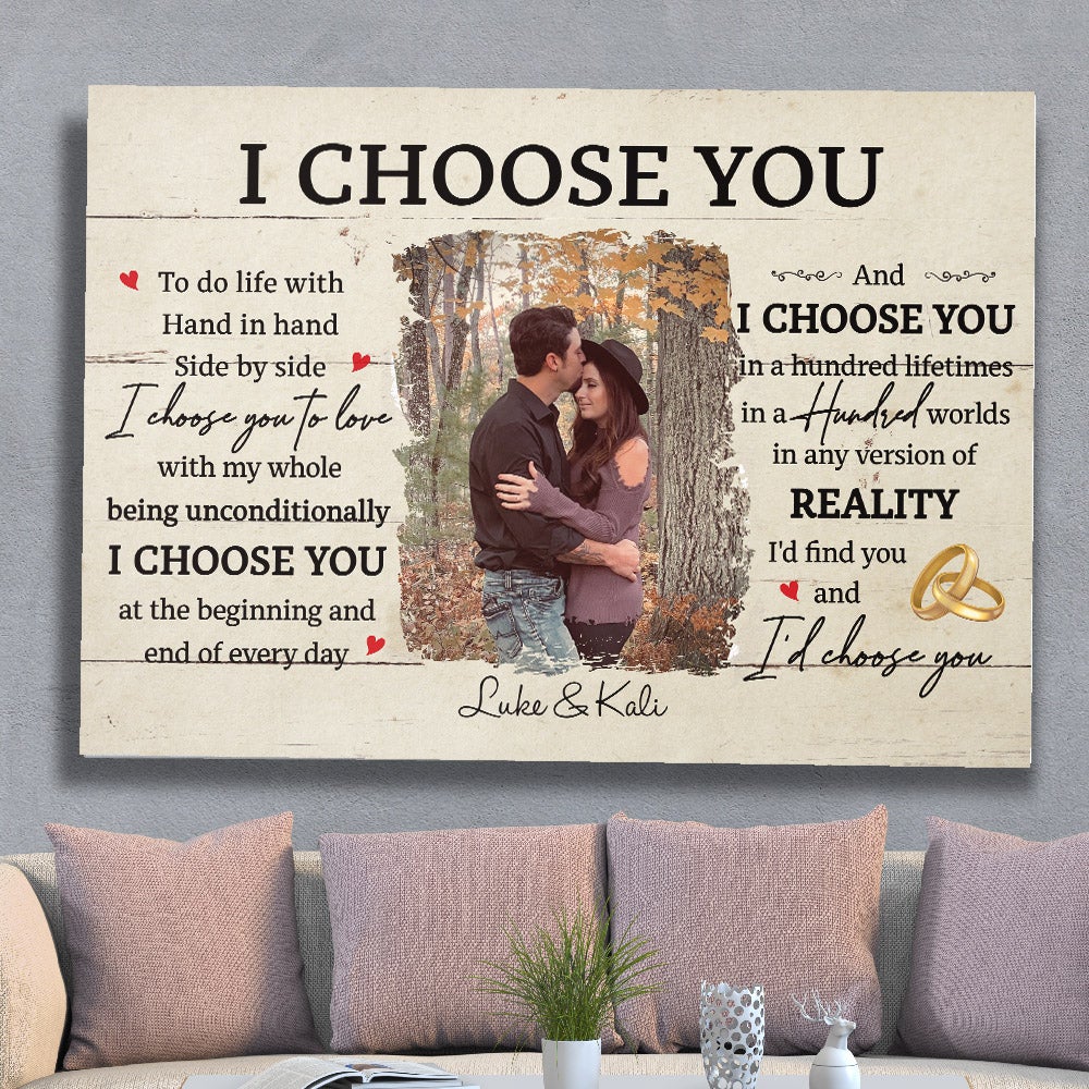 I Choose You 6 - Personalized Canvas Print