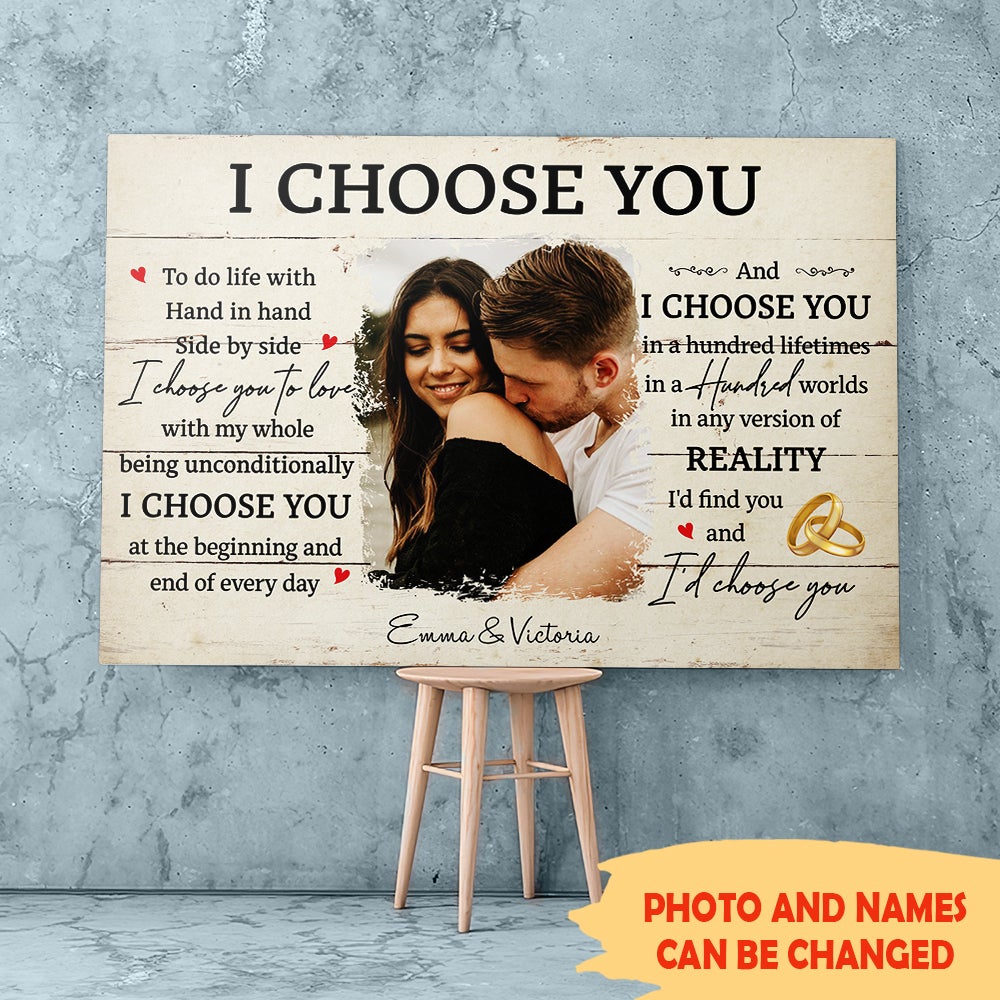 I Choose You 6 - Personalized Canvas Print