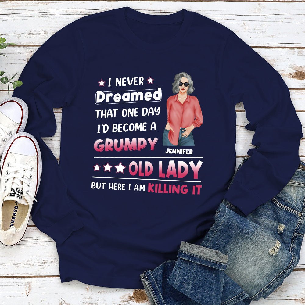 Custom Christmas & Birthday Gift for Grandma • I Never Dreamed That - Personalized Long Sleeve T-shirt