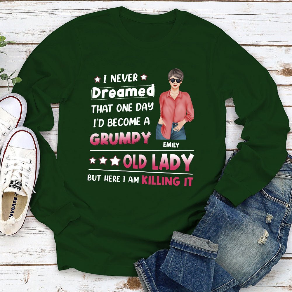 Custom Christmas & Birthday Gift for Grandma • I Never Dreamed That - Personalized Long Sleeve T-shirt