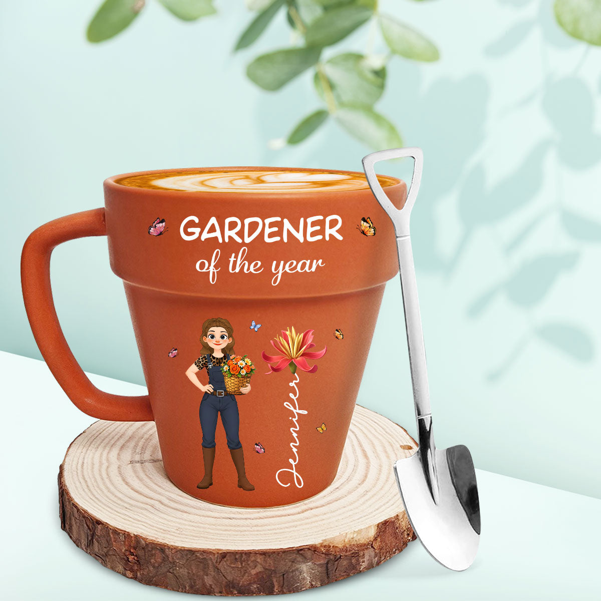 Custom Christmas & Birthday Keepsake Gift • Bloom And Grow Plant Lady - Personalized Plant Pot Mug