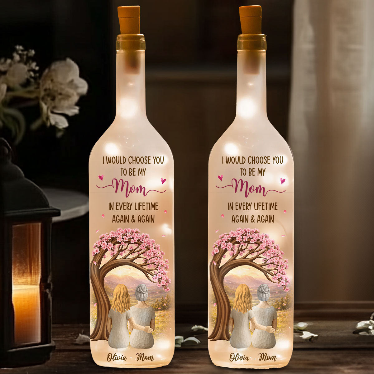 I Would Choose You In Every Lifetime - Personalized Bottle Lamp