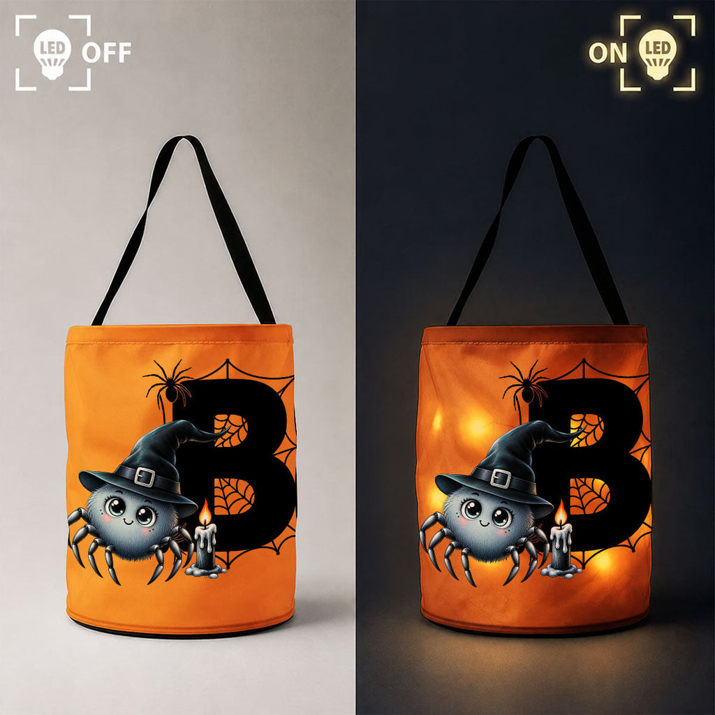 My Spiderman In Halloween - Personalized Light Up Basket