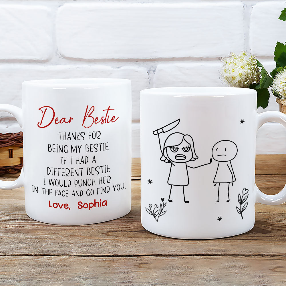 Custom Christmas & Birthday Gift for Brother & Sister • Stop Being Friend - Personalized Coffee Mug