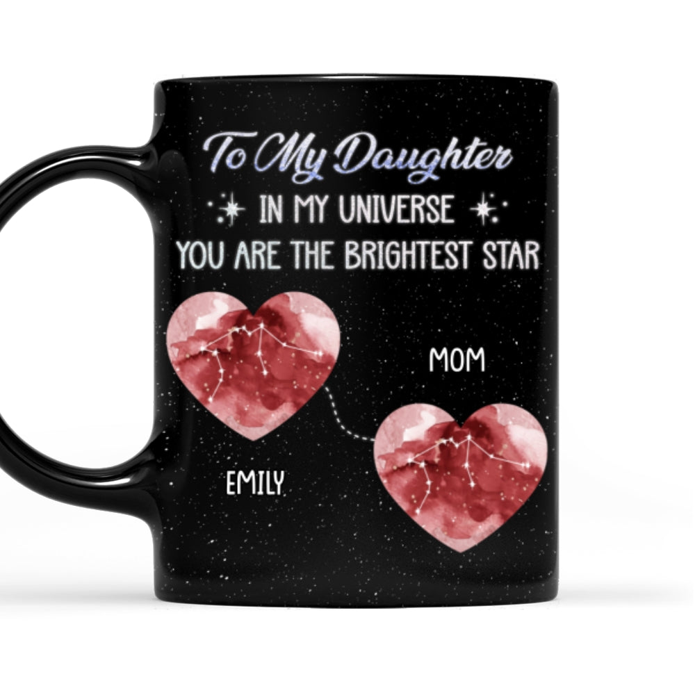 Custom Christmas & Birthday Gift for Daughter • You Are The Brightest Star - Personalized Coffee Mug